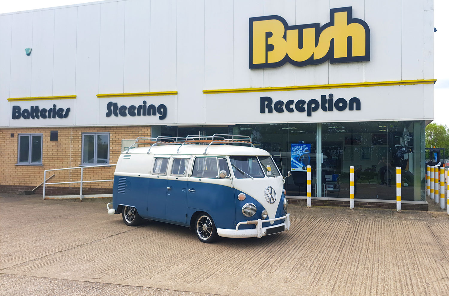 1965 split screen VW transporter campervan Economy tyres and a tyre pressure check