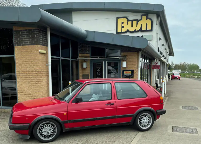 VW Golf mk2 GTI 16v called into Spalding branch for an alignment check