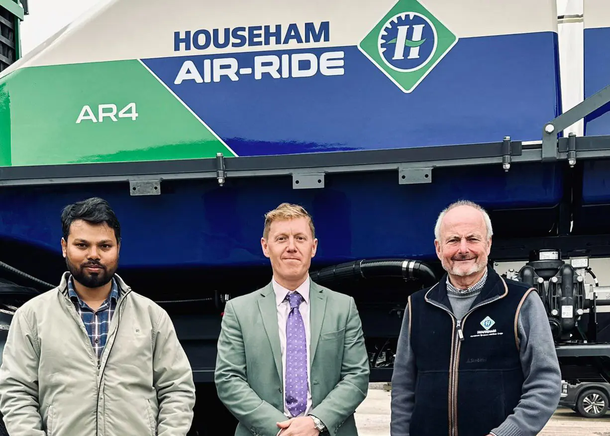 Abhishek Kumar, Tom Bush and Rob Willey from Househam Sprayers.