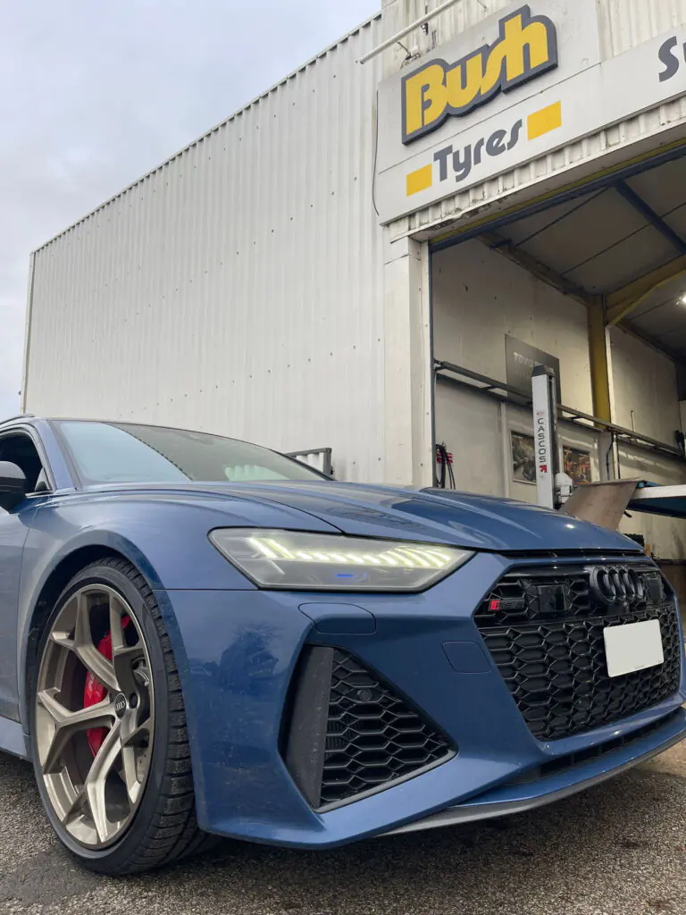 Pirelli P ZERO Winter AO PNCS Tyres fitted on the Audi RS6 Performance Ascari Blue