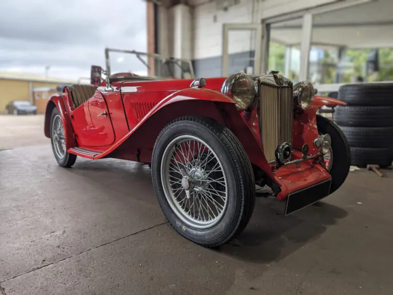 Refurbishing wire wheels on a classic car