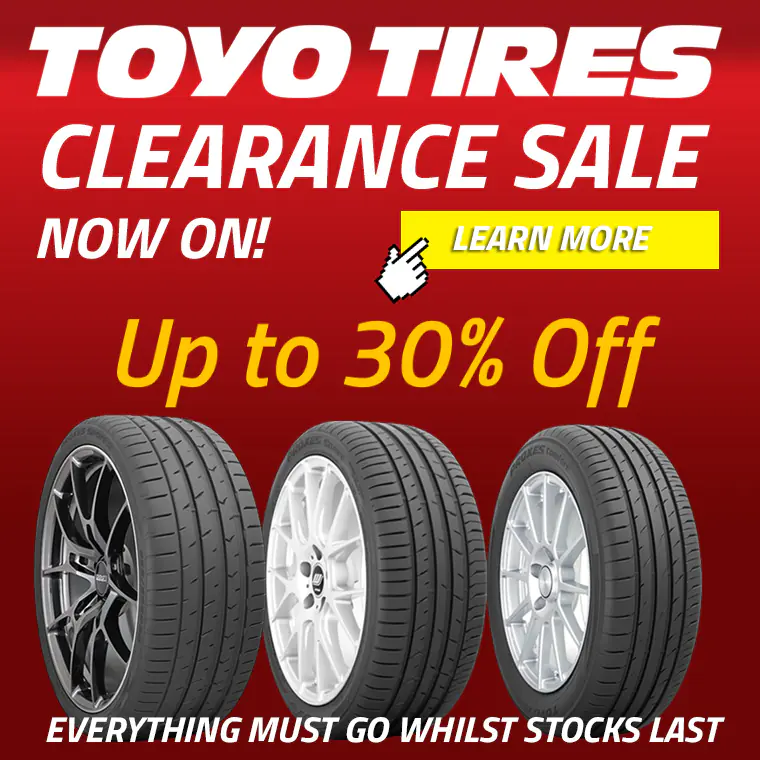 Toyo Tyres Clearance Sale -with Bush Tyres