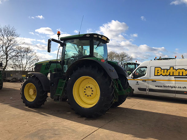 Ascenso TDR 850 tyres on John Deere 6175R tractor for Ben Burgess - Bush Tyres