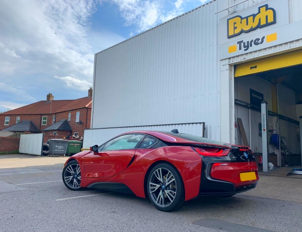 BMW I8 fitted with Bridgestone S001 tyres | Bush Tyres - Horncastle