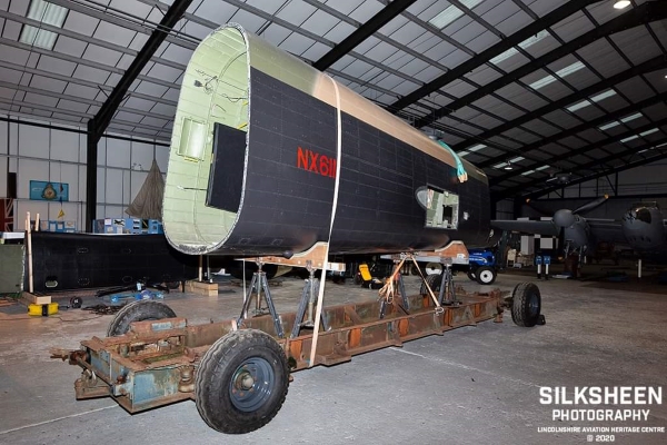 Tail section successfully removed from NX611 Avro Lancaster