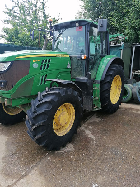 Ascenso TDR 700 tractor tyre on John Deere 6135M tractor