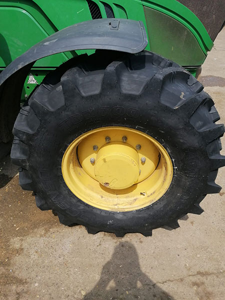 Ascenso TDR 700 tractor tyre on John Deere 6135M tractor