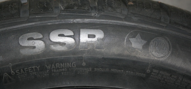 Continental Self Supporting Runflat (SSR) SSR is the sidewall marking to look for on Continental Self Supporting Run flat tyre