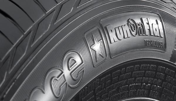 Goodyear Run On Flat (ROF) Run On Flat is the sidewall marking to look for on a Goodyear run-flat tyre or 'EMT'