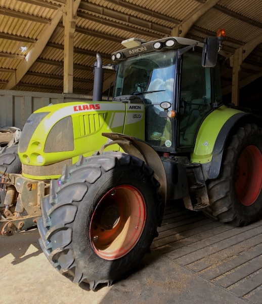 Mitas AC65 tyres fitted to a Claas Arion tractor by Bush Tyres Grimsby Commercial's department